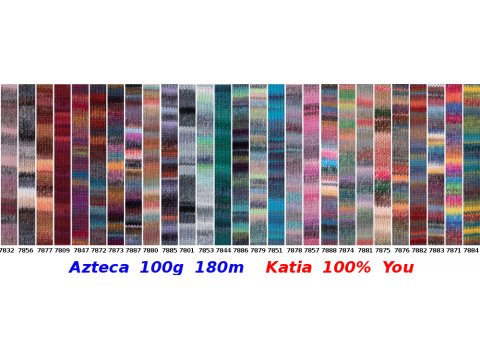 AZTECA 7872 MIX OLD BLUE BORDO MARSALA TURKUS włóczka mix wełny KATIA 100g 270m włóczka na sezon zimowy sklep z włóczkami