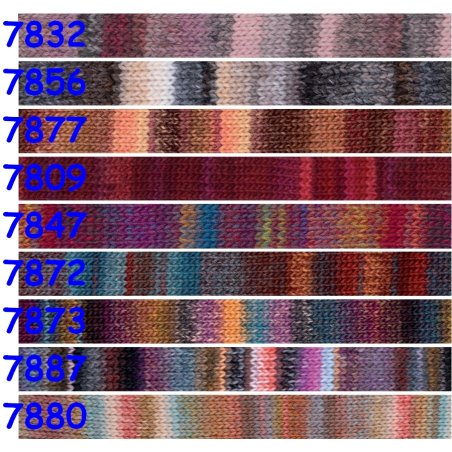 AZTECA 7872 MIX OLD BLUE BORDO MARSALA TURKUS włóczka mix wełny KATIA 100g 270m włóczka na sezon zimowy sklep z włóczkami