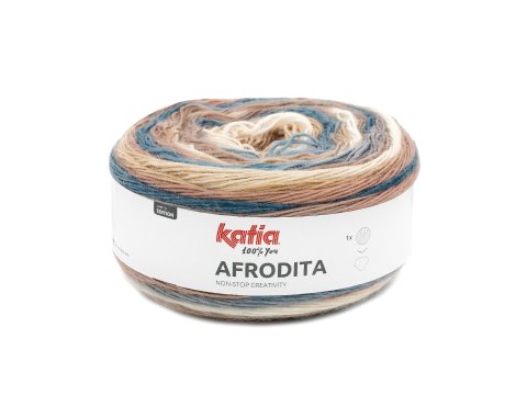 Afrodita 306 MIX BEŻY NIEBIESKI włóczka KATIA 200g 780m włóczka wielokolorowa ombre niespotykane zestawy kolorów