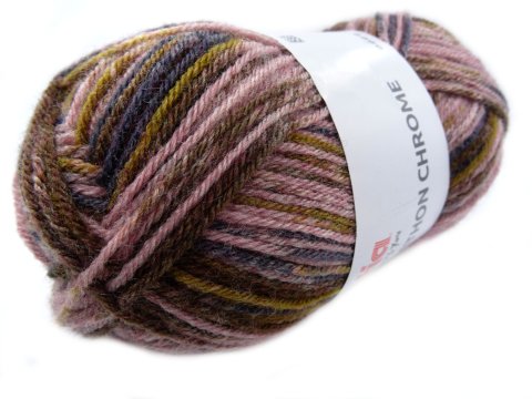 Marathon Chrome 103 MIX RÓŻ BLUE BROWN 100g 250m włóczka Katia cienka wełna z akrylem typu schetland melanż OUTLET