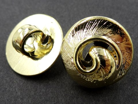 15mm Guziki złote 18 sztuk kolor ZŁOTY K409 guziki ozdobne do marynarki swetra guzik plastikowy w kolorze złotym