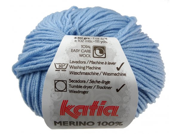 MERINO 100% 8 BŁĘKITNY włóczka Katia 50g 102m 100% wełna merynos sklep z włóczkami wełnianymi