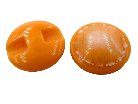 15mm Guziki ozdobne HURT 144 sztuk kolor ORANGE ze smugami masy perłowej K409 guzik do bluzki żakietu sweterka