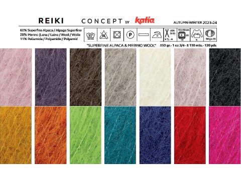 REIKI 20 MIX BORDO OLIWKA RUDY  50g 110m KATIA miękka puszysta alpaca NOWOŚĆ 2023/2024 LIMITED EDITION tylko w GOLD-POL