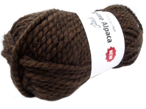 ALPINE ALPACA NEW 1431 CIEMNY BRĄZ CZEKOLADA włóczka YarnArt 150g 120m gruba nitka 10mm na grube swetry sklep z włóczkami