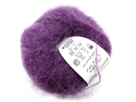 NEW SUPER KID MOHAIR włóczka Gazzal 10 FIOLET CIEMNY cena za 25g 237m moher na szale estońskie