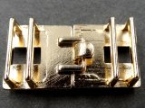 Zapięcie metalowe 33-17mm ZŁOTE z CYRKONIAMI -11- cena 1 sztukę zapięcia ozdobne typu haftka pasmanteria GOLD-POL
