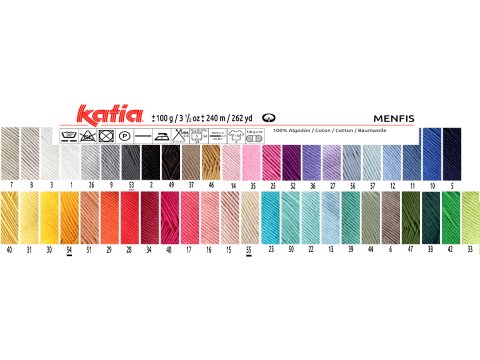 MENFIS COLOR 100% bawełna 106 GRANAT KATIA 100g 240m włóczka bawełniana delikatna matowa sklep z włóczkami GOLD-POL