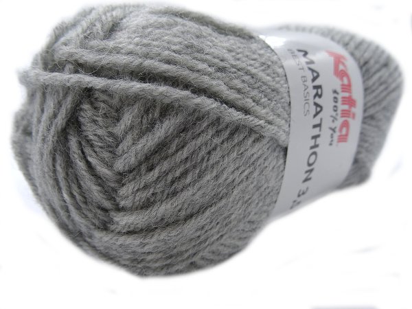 MARATHON 3,5 włóczka 10 SZARY NAJJAŚNIESZY 50g 125m KATIA na żakardy delikatna dla dzieci włóczki na sweterki nie gryzie OUTLET