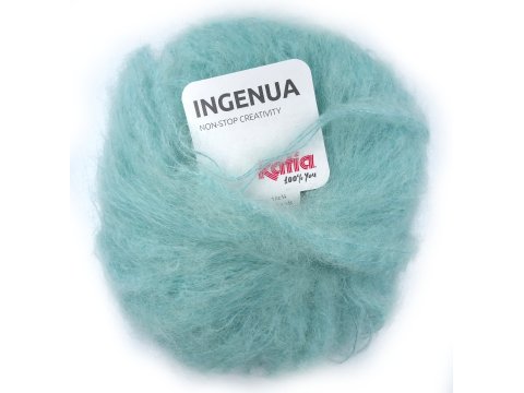 INGENUA 84 AQUA SPŁOWIAŁY włóczka KATIA 50g 140m włóczki mohair delikatny milutki moherek sklep z włóczkami