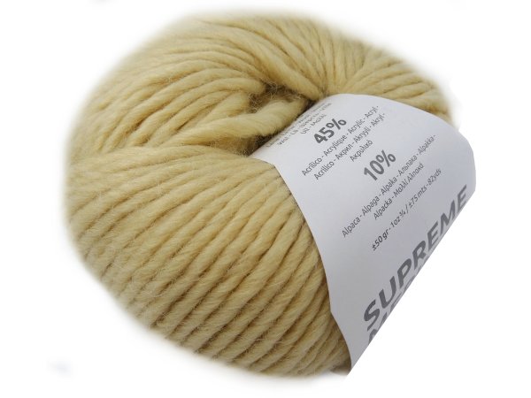 SUPREME MERINO 88 CIEMNE ECRU SŁOMKA 50g 75m Katia włóczka 55% merino/alpaka wełna czesankowa mulesing free sklep z włóczkami