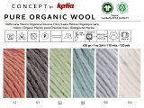 PURE ORGANIC WOOL 64 MINT SPŁOWIAŁY WPADA LEKKO W NIEBIESKI  włóczka KATIA 50g 110m wełna 100% chlorine free