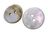 15mm Guziki AKOJA z masy perłowej BIAŁE PERŁOWE JASNE ECRU cena za 10 sztuk K404 guzik ozdobny eko dwie dziurki każdy jest inny