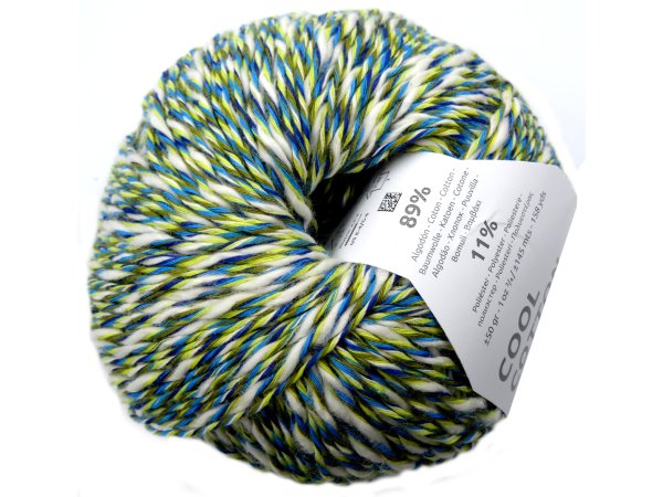 COOL COTTON 85 JASNE ECRU TURKUS YELLOW  włóczka Katia 50g 145m multi bawełna w multi kolorze sklep z włóczkami Katii