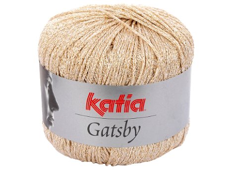 GATSBY włóczka glamour 504 ZŁOTY + ECRU 50g 118m mix wiskozy fantazyjna na chusty bluzeczki sylwester sklep z włóczkami gold-pol