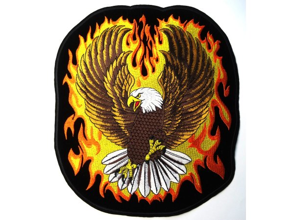 FIRE EAGLE 1szt B-467 Naszywki termo duże  haftowane moto biker do kurtki tył kamizelki największy wybór w Warszawie