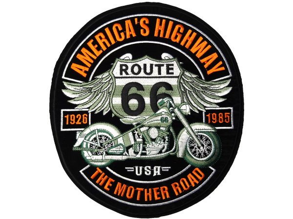 AMERICA'S HIGHWAY 1szt B-464 Naszywki termo duże  haftowane moto biker do kurtki tył kamizelki największy wybór w Warszawie