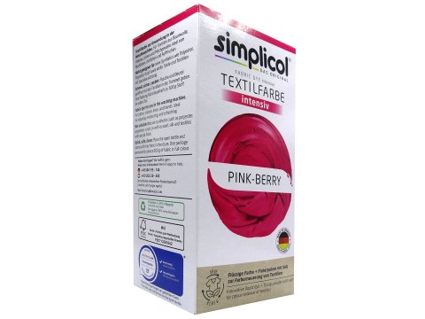 Farba do tkanin SIMPLICOL PINK-BERRY opk na 600g tkaniny do pofarbowania z sur naturalnych nie nadaje się do poliestru