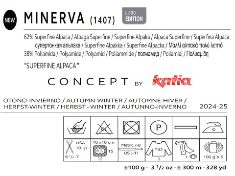 MINERVA włóczka 103 NIEBIESKI/MORSKI/ŚLIWKA MIX alpaka z poliamidem jesienny melanż na szal chustę KATIA 150g 300m