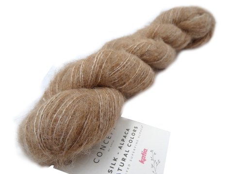 SILKY ALPACA NATURAL COLORS 102 CAMEL włóczka Concept by Katia 25g 150m wełna alpaka z jedwabiem hit 2024/2025