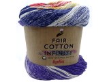 FAIR COTTON INFINITY 100% bawełna organiczna 100 MIX WSZYSTKIEGO KATIA 200g 600m włóczka w pięknym melanżu kolorów na chustę