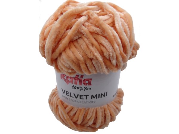 VELVET MINI 213 ŁOSOŚ SALMON włóczka Katia 50g 75m welur welurowa włóczki na maskotki dla dzieci kocyk czapkę sweterek