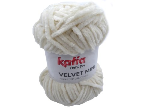 VELVET MINI 200 ECRU KREMOWY włóczka Katia 50g 75m welur welurowa włóczki na maskotki dla dzieci kocyk czapkę sweterek