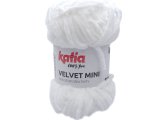 VELVET MINI 221 BIAŁY włóczka Katia 50g 75m welur welurowa włóczki na maskotki dla dzieci kocyk czapkę sweterek