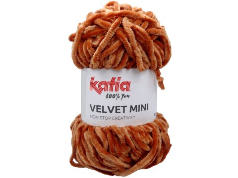 VELVET MINI 223 RUDY włóczka Katia 50g 75m welur welurowa włóczki na maskotki dla dzieci kocyk czapkę sweterek