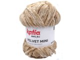 VELVET MINI 220 BEŻOWY włóczka Katia 50g 75m welur welurowa włóczki na maskotki dla dzieci kocyk czapkę sweterek