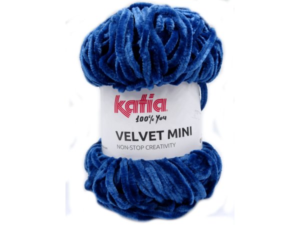 VELVET MINI 217 GRANATOWY  włóczka Katia 50g 75m welur welurowa włóczki na maskotki dla dzieci kocyk czapkę sweterek