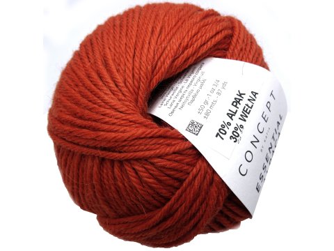 ESSENTIAL ALPACA 75 RUDY KAROTKA włóczka KATIA 50g 80m wełna 100% tanie włóczki sklep z wełną GOLD-POL Warszawa