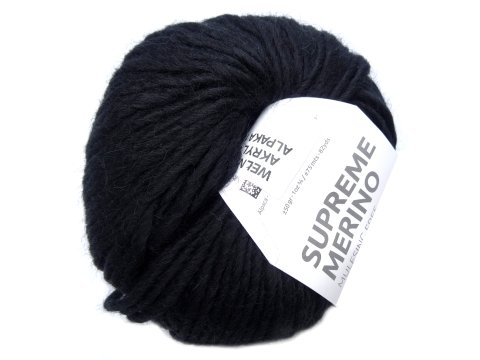 SUPREME MERINO 89 CZARNY 50g 75m Katia włóczka 55% merino/alpaka wełna czesankowa mulesing free sklep z włóczkami