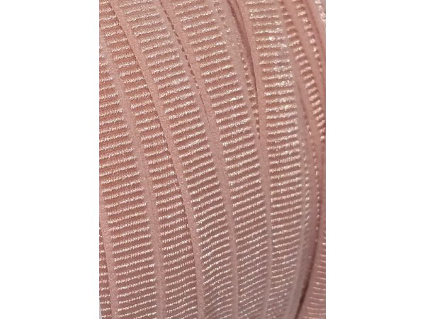 Ryps 8mm elastyczny BRUDNY RÓŻ 411 cena za 1m francuski na bransoletki do bielizny hurt i detal