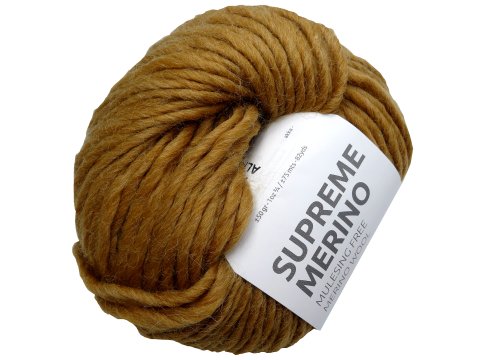 SUPREME MERINO 102 MUSZTARDA 50g 75m Katia włóczka 55% merino/alpaka wełna czesankowa mulesing free sklep z włóczkami