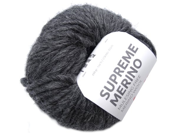 SUPREME MERINO 92 SZARY MELANGE 50g 75m Katia włóczka 55% merino/alpaka wełna czesankowa mulesing free sklep z włóczkami