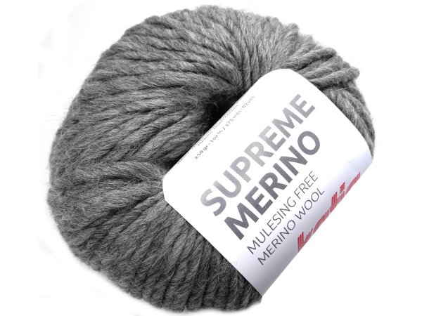 SUPREME MERINO 84 JASNY SZARY MELANGE 50g 75m Katia włóczka 55% merino/alpaka wełna czesankowa mulesing free sklep z włóczkami