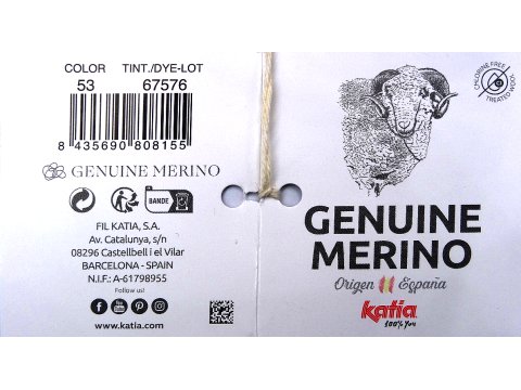 GENUINE MERINO 53 CZERWONY ZGASZONY włóczka KATIA 100g 80m 100% wełna z merynosa hiszpańska najwyższej jakości sklep Goldpol