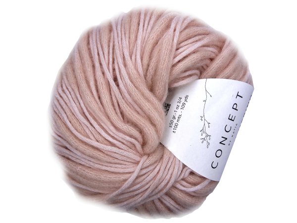 COTTON-MERINO VOLUME 206 RÓŻ ANGIELSKI włóczka KATIA Concept 50g 100m eko mix cieniowana po grubości sklep z włóczkami Goldpol