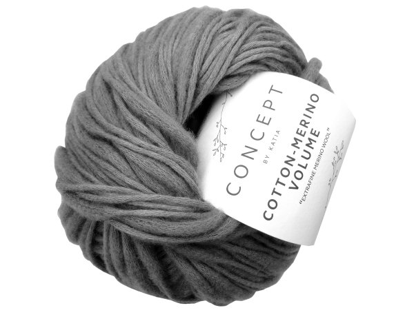 COTTON-MERINO VOLUME 211 SZARY STALOWY włóczka KATIA Concept 50g 100m Cieniowana po grubości sklep z włóczkami Goldpol