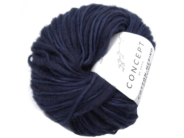 COTTON-MERINO VOLUME 209 GRANATOWY włóczka KATIA Concept 50g 100m Cieniowana po grubości sklep z włóczkami Goldpol