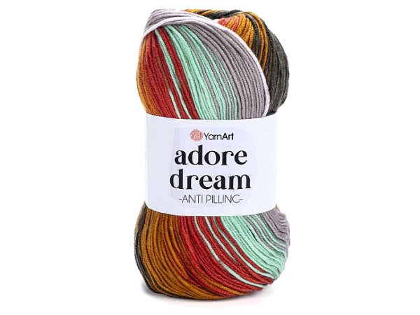 Adore Dream  69 MIX MIÓD BRĄZ SZARY włóczka YarnArt 100g 280m włóczki ombre cieniowane anti-pilling dla dzieci nie mechaci się