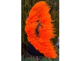 Szal 6ply boa ORANGE FLUO [CIEMNY POMARAŃCZOWY NASYCONY]  pióra strusie 1szt/1,8m 6ply warstw piór najlepsza jakość Gold-Pol