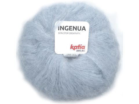 INGENUA 64 BŁĘKITNY JASNY włóczka KATIA 50g 140m włóczki delikatny mohair moher sklep z tanimi włóczkami Warszawa