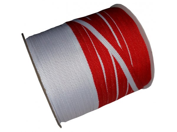10mm Ryps biało-czerwony cena za HURT 100m na medale flaga barwy narodowe importer Gold-Pol Warszawa