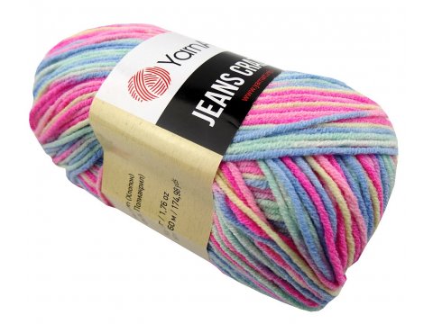 Jeans Crazy 7205 MIX PINK SHARP YarnArt 50g 160m mix cieniutkiej bawełny na letnie dzianiny maskotki dostępne w Goldpol Warszawa