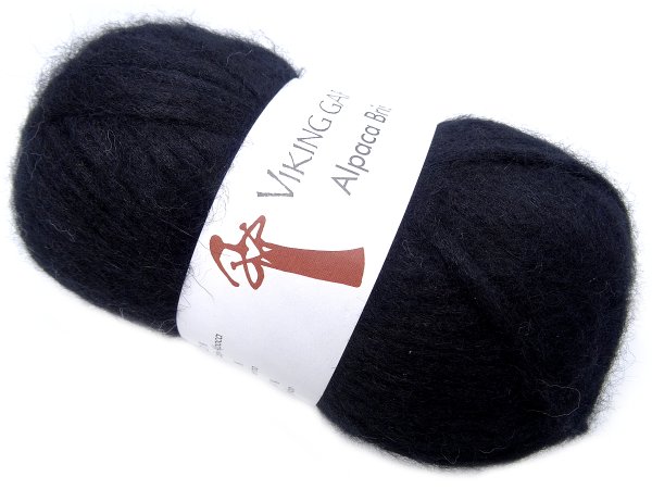 ALPACA BRIS włóczka 303 CZARNY SADZA Viking Garn 50g 150m mix wełny baby alpaka i merino mega wydajna GOLD-POL Warszawa