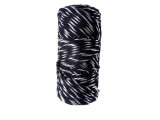 Sznurek 1,5mm bawełniany ozdobny MIX CZARNY/SREBRNY 50m 1PLY BY GOLD-POL świąteczny do rozczesywania makramy hurtownia sznur