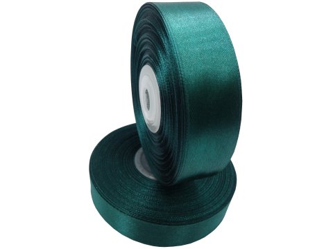 18mm wstążka dwustronna 25m 8306 ZIELONA BUTELKA atłasowa DF 100% polyester satynowa z dużym połyskiem wstążki GOLD-POL