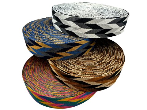 50mm taśma nośna ESPANA 02 cena za 1m BLACK AND WHITE 5cm dwustronna do toreby plecaka na uszy rączki pasek taśmy nośne